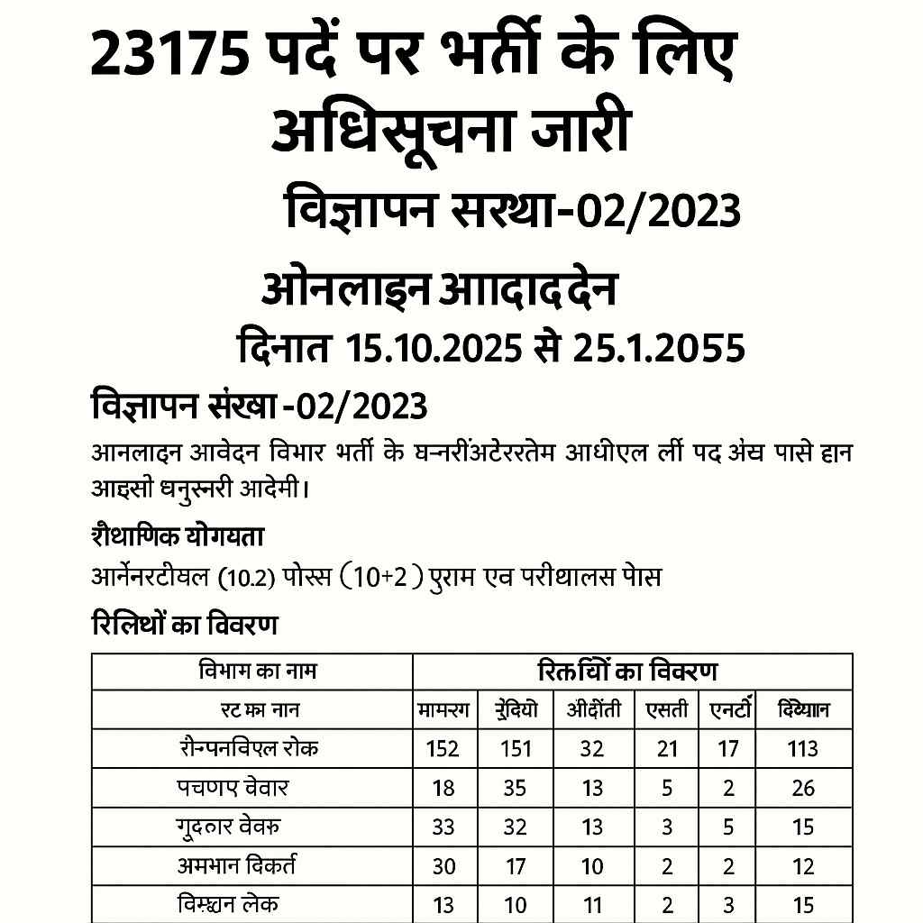 Bihar BSSC Inter Level Recruitment 2025 notification, BSSC 23175 vacancy advertisement 2025, Bihar Staff Selection Commission job notice, BSSC Inter Level online application dates 2025, BSSC Inter Level eligibility criteria 2025, Bihar SSC Inter Level recruitment details in Hindi, Bihar BSSC 02/23A notification PDF, BSSC government jobs Bihar 2025, BSSC Inter Level vacancies by department 2025, Apply online for Bihar BSSC Inter Level exam 2025, Bihar SSC Inter Level admit card 2025, Bihar BSSC Inter Level official notice 2025 image, Bihar government jobs recruitment 2025, BSSC Inter Level category-wise vacancies 2025, Bihar SSC Inter Level exam 2025 information image